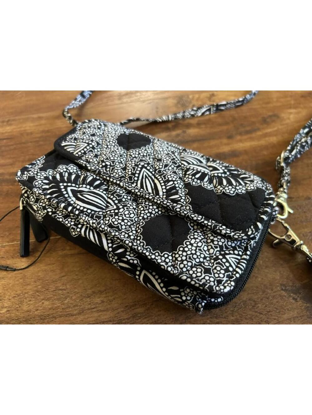 Vera Bradley Black and White Quilted Crossbody Bag